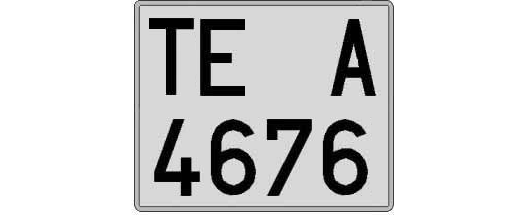 TE4676A matricula cuadrada