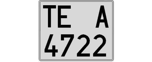 TE4722A matricula cuadrada