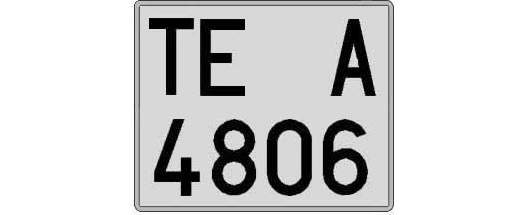TE4806A matricula cuadrada