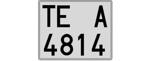 TE4814A matricula cuadrada