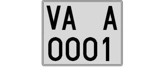 VA0001A matricula cuadrada