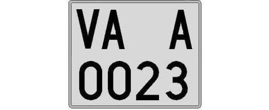 VA0023A matricula cuadrada
