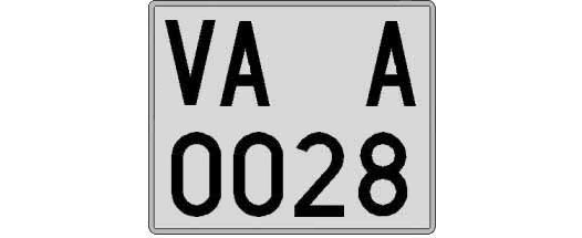 VA0028A matricula cuadrada