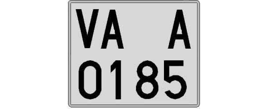 VA0185A matricula cuadrada