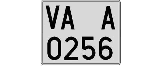 VA0256A matricula cuadrada