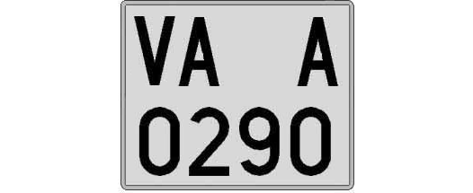 VA0290A matricula cuadrada