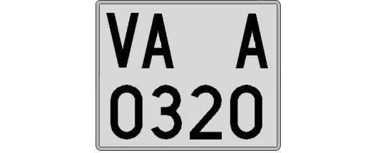 VA0320A matricula cuadrada