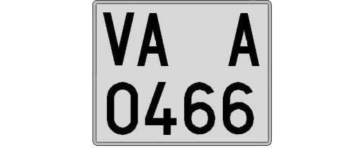 VA0466A matricula cuadrada