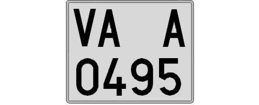 VA0495A matricula cuadrada