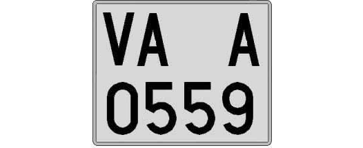 VA0559A matricula cuadrada