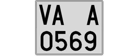 VA0569A matricula cuadrada
