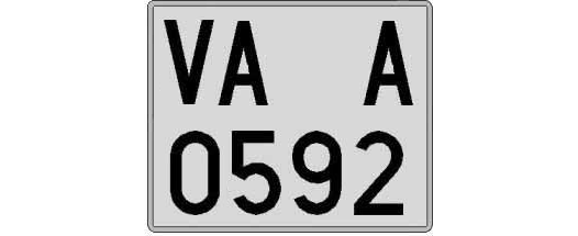 VA0592A matricula cuadrada