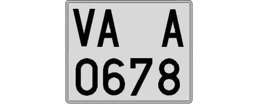VA0678A matricula cuadrada