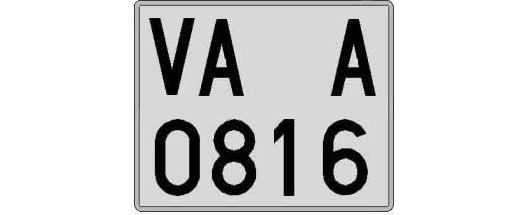 VA0816A matricula cuadrada