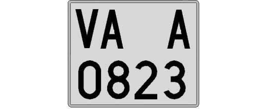 VA0823A matricula cuadrada