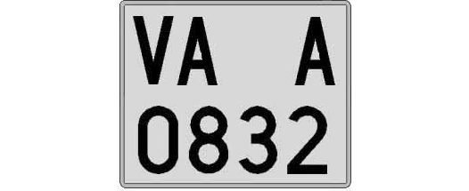 VA0832A matricula cuadrada