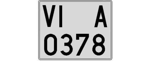 VI0378A matricula cuadrada