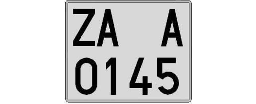ZA0145A matricula cuadrada