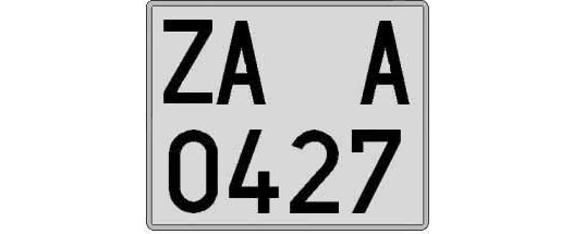 ZA0427A matricula cuadrada